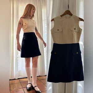 Vintage 60s mod nautical twee dress